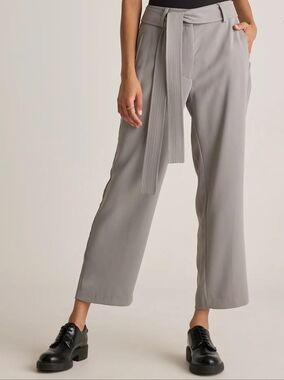 Quince Stretch Crepe Paperbag Pants Coastal Grey, Women's 12
